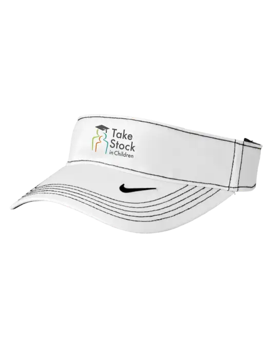 Nike White Dri-FIT Ace Visor w/Take Stock in Children Logo