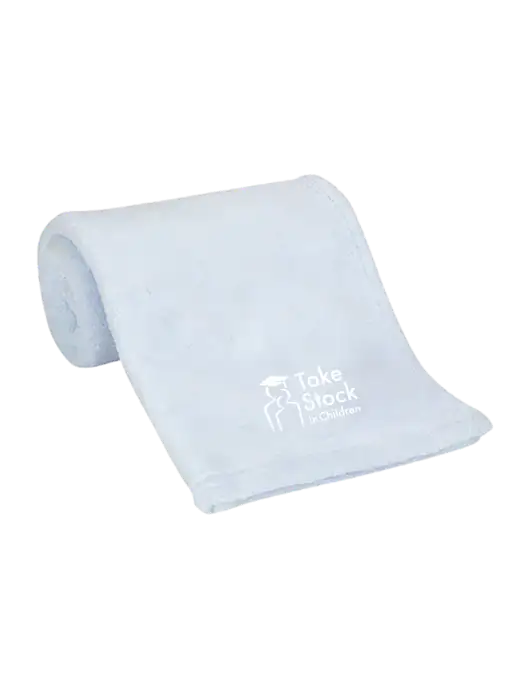 Blue Alpine Fleece Mink Touch Luxury Baby Blanket  w/Take Stock in Children Logo