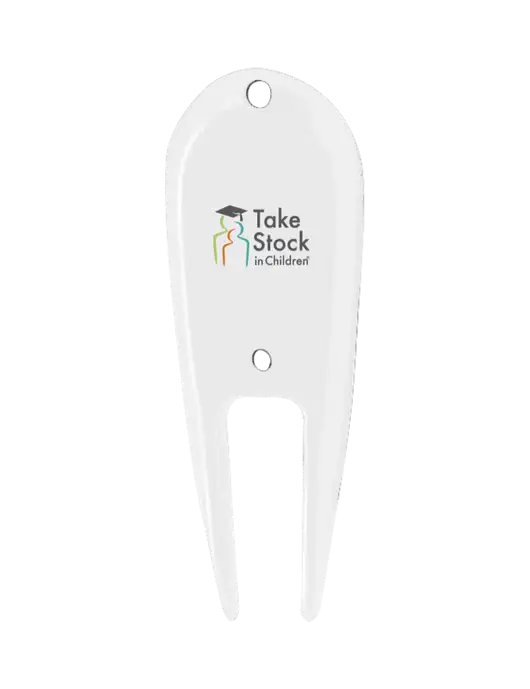 White Divot Tool w/Take Stock in Children Logo