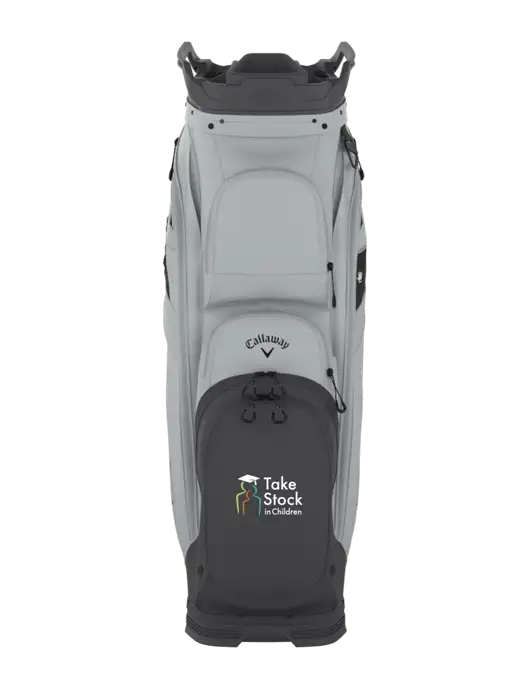 Callaway Org 14 Light Grey Cart Golf Bag  w/Take Stock in Children Logo