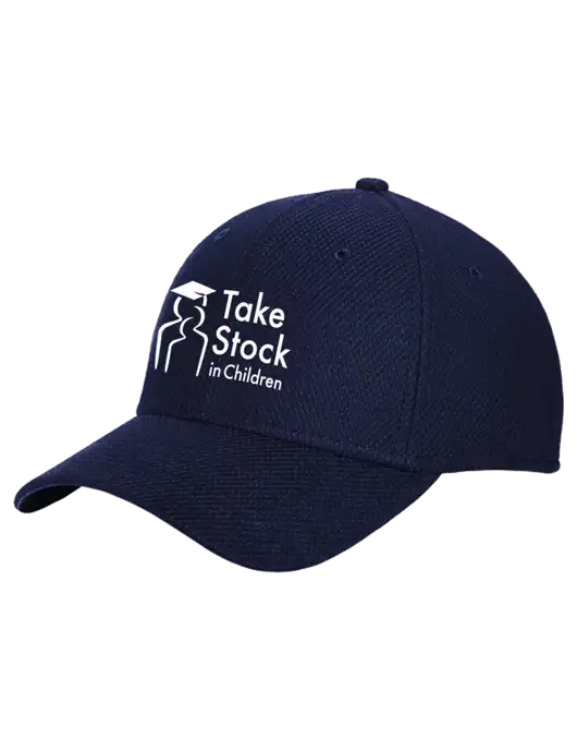 New Era Diamond Era Dark Navy Stretch Cap w/Take Stock in Children Logo
