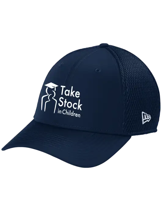 New Era 39THIRTY Performance Stretch Dark Navy Mesh Cap w/Take Stock in Children Logo