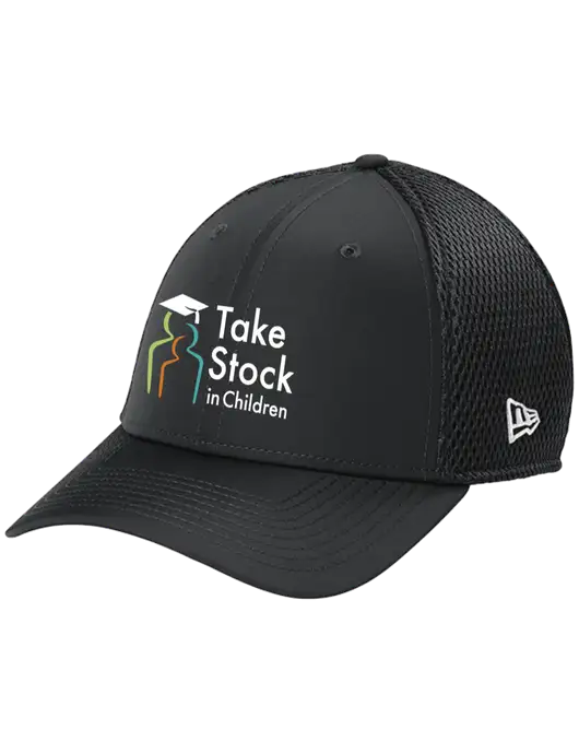 New Era 39THIRTY Performance Stretch Charcoal Grey Mesh Cap w/Take Stock in Children Logo