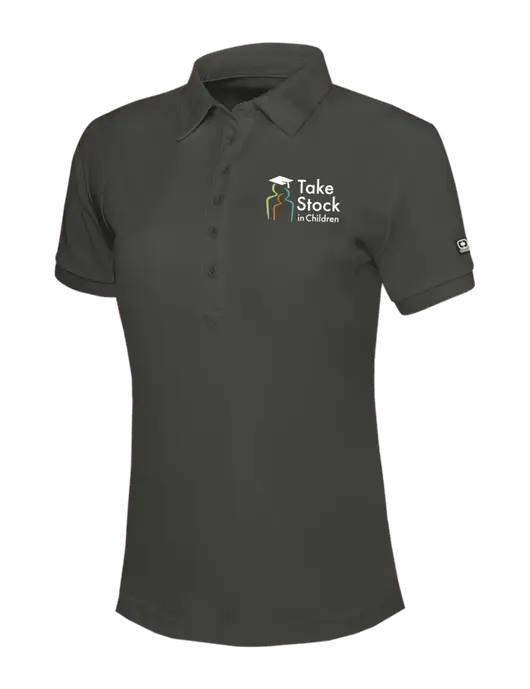 OGIO Womens Dark Grey Jewel Polo w/Take Stock in Children Logo