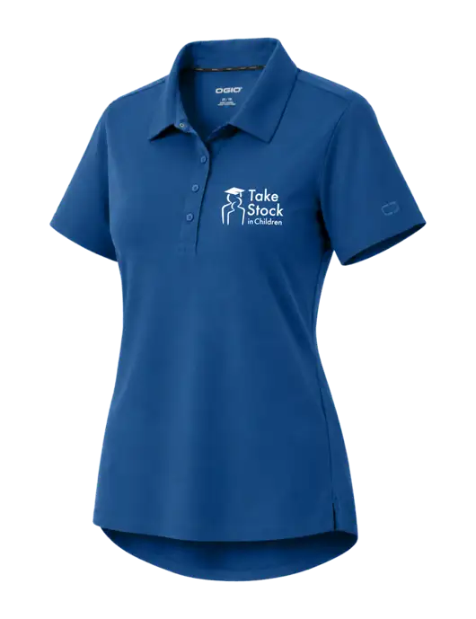 OGIO Womens Envision Light Navy Polo w/Take Stock in Children Logo