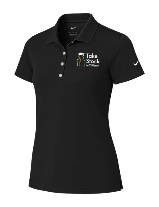 Nike Womens Black Tech Basic Dri-FIT Polo
 w/Take Stock in Children Logo