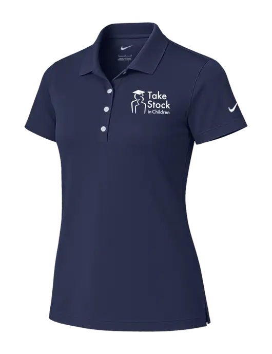 Nike Womens Dark Navy Tech Basic Dri-FIT Polo
 w/Take Stock in Children Logo