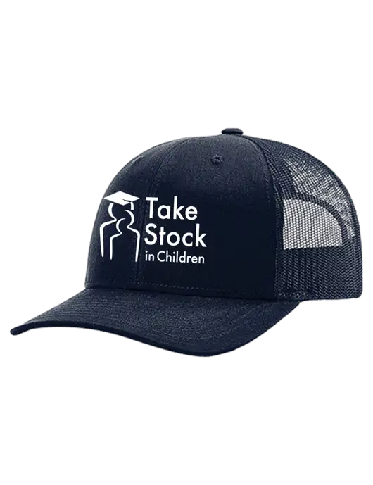 Richardson 112+ R-Flex Dark Navy Trucker Cap w/Dark Navy Mesh w/Take Stock in Children Logo