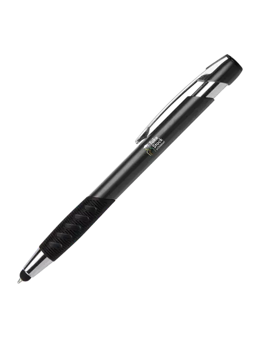 Alize Dark Grey Stylus Black Ink Pen w/Take Stock in Children Logo